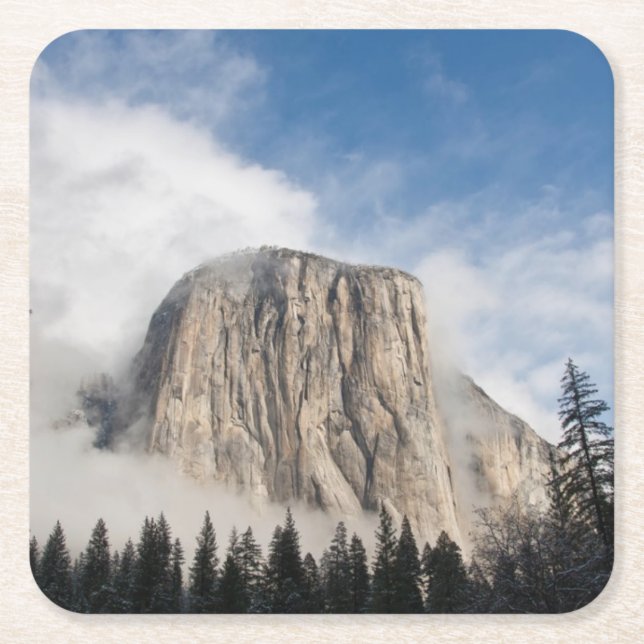 Yosemite Square Paper Coaster (Front)