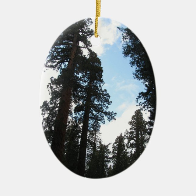 Yosemite Trees Ceramic Tree Decoration (Front)