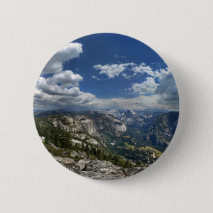 Yosemite Valley and Half Dome from Eagle Peak 6 Cm Round Badge