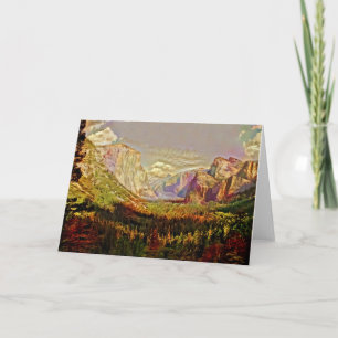 Yosemite Valley Artsy Note Card