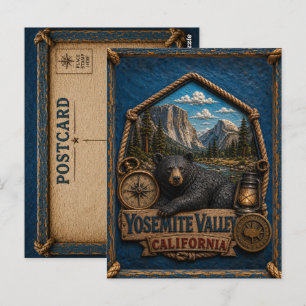 Yosemite Valley California Postcard Vintage Travel