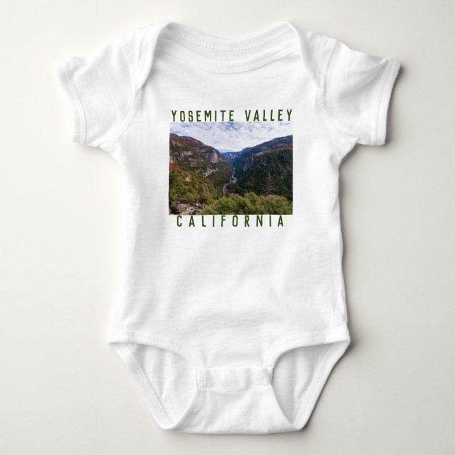 Yosemite Valley California, Yosemite Park  Baby Bodysuit (Front)