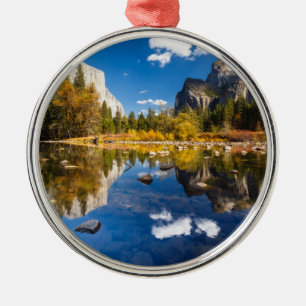 Yosemite Valley in Fall Metal Tree Decoration