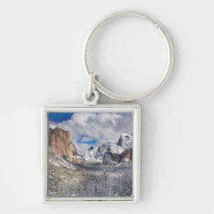 Yosemite Valley in Snow Key Ring