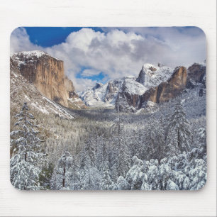 Yosemite Valley in Snow Mouse Pad