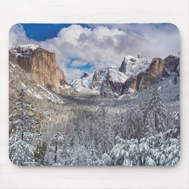 Yosemite Valley in Snow Mouse Pad (Front)