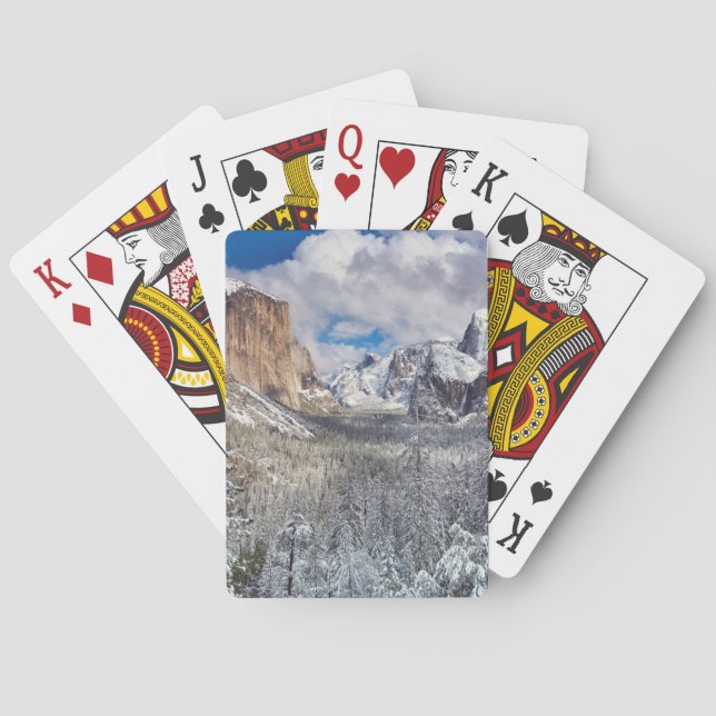 Yosemite Valley in Snow Playing Cards (Back)