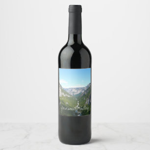 Yosemite Valley in Yosemite National Park Wine Label