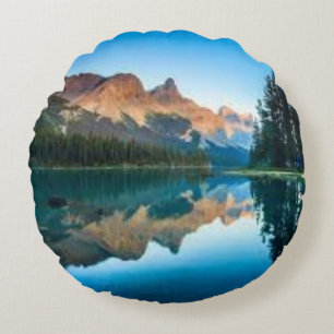 Yosemite Valley Mountain River Throw Pillow