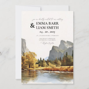 YOSEMITE Valley National Park Wedding Invitation