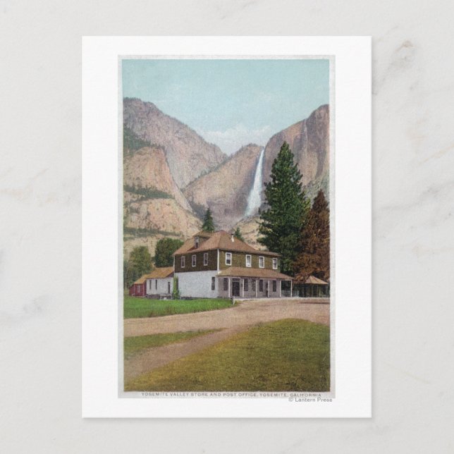 Yosemite Valley Store and Post Office Postcard (Front)
