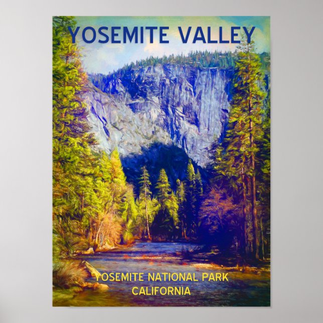 Yosemite Valley Travel Poster (Front)