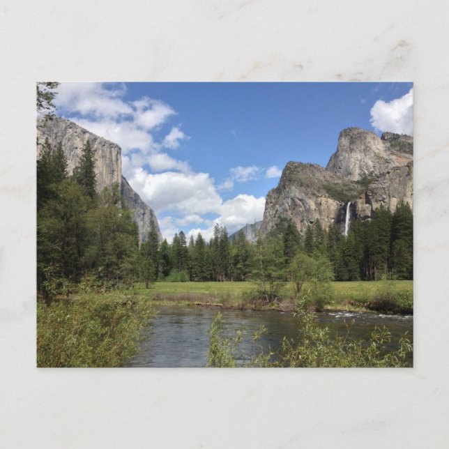 Yosemite Valley Waterfall Postcard (Front)