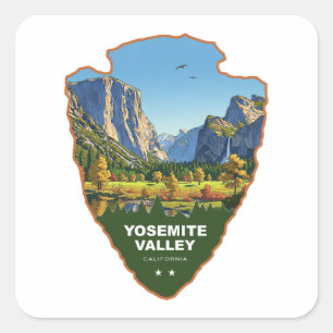 Yosemite Valley Yosemite National Park Arrowhead Square Sticker