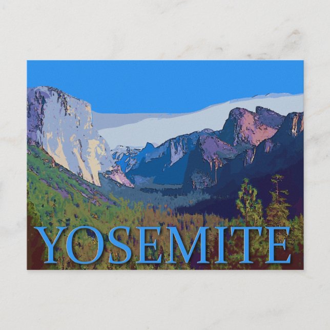 Yosemite View with Text Postcard (Front)