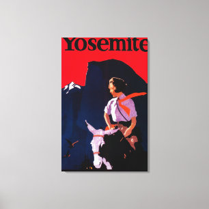 Yosemite Vintage PosterYosemite, CA Canvas Print