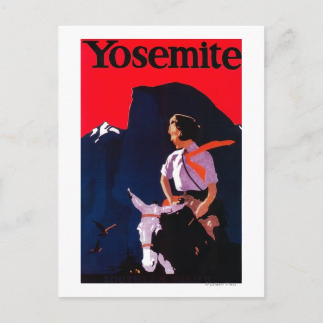 Yosemite Vintage PosterYosemite, CA Postcard (Front)