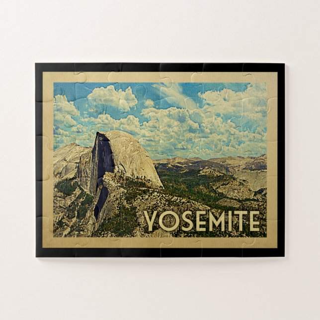 Yosemite Vintage Travel Jigsaw Puzzle (Horizontal)