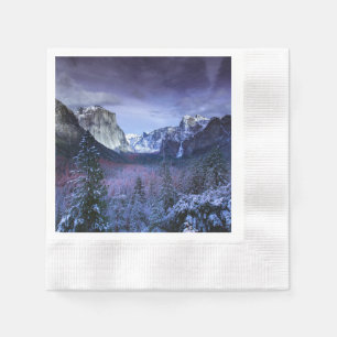 Yosemite Winter Landscape California Snowy Napkin