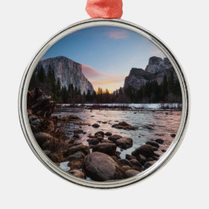 Yosemite's Gates of the Valley Metal Tree Decoration