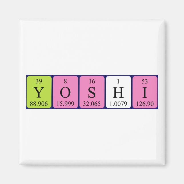 Yoshi periodic table name magnet (Front)