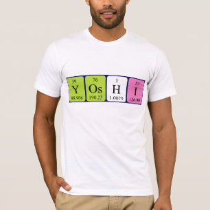 Yoshi periodic table name shirt