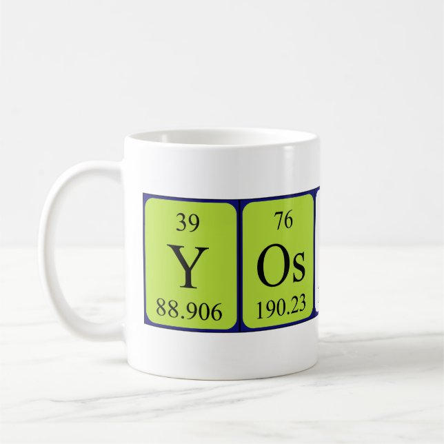 Yoshio periodic table name mug (Left)