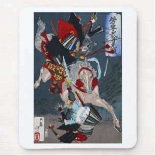Yoshitoshi ,『 芳年武者む類 平将門 』、月岡芳年 mouse pad