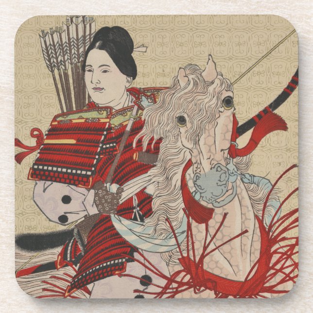 Yoshitoshi Female Warrior Samurai Hangaku Gozen Coaster (Front)