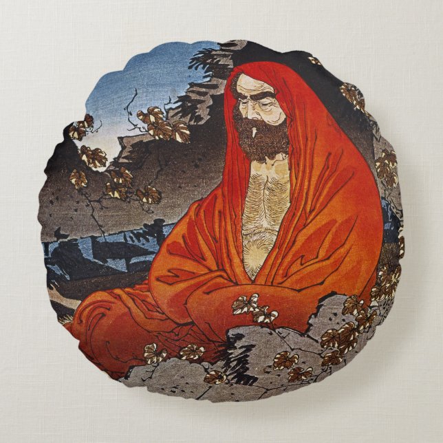 Yoshitoshi: Holy Man Round Cushion (Front)
