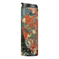 Yoshitsune vs. the Taira Ghosts: Vintage Woodblock