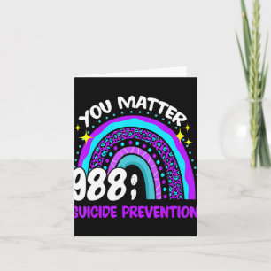 You 988 Suicide Prevention Awareness Leopar  Card