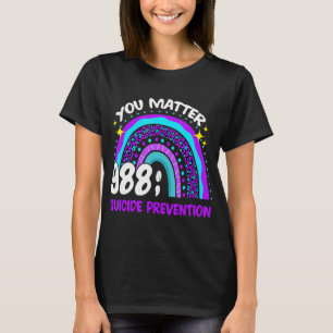 You 988 Suicide Prevention Awareness Leopar  T-Shirt
