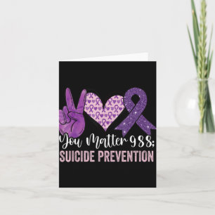 You 988 Suicide Prevention Awareness Ribbon  Card