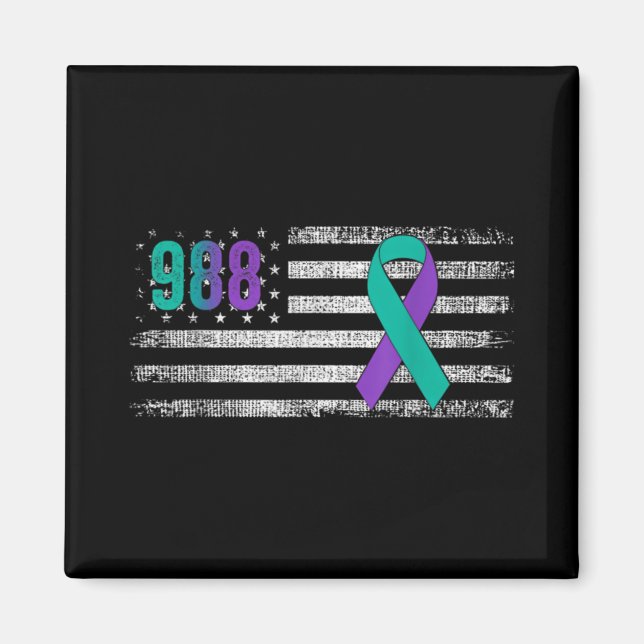 You 988 Suicide Prevention Awareness Ribbon  Magnet (Front)