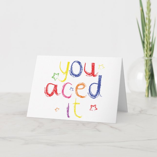 You aced it Congratulations Card (Front)