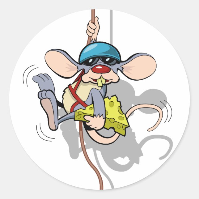 You Ain't Seen Me Climbing Rat Classic Round Sticker (Front)