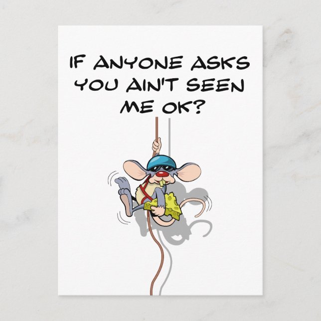 You Ain't Seen Me Climbing Rat Postcard (Front)