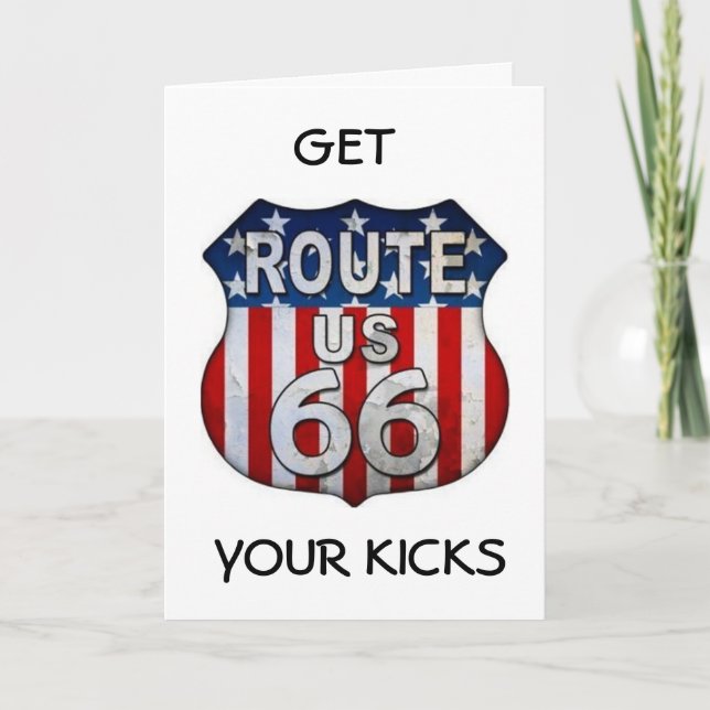 **YOU ALWAYS GET YOUR KICKS** **50th BIRTHDAY** Card (Front)
