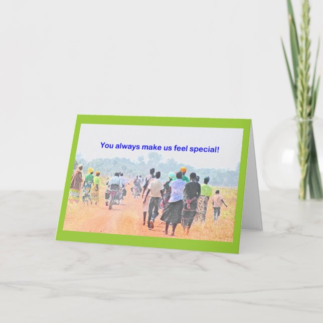 "You Always Make Us Feel Special" Thank You Card (Front)