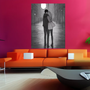 You and me   AI Art  Poster