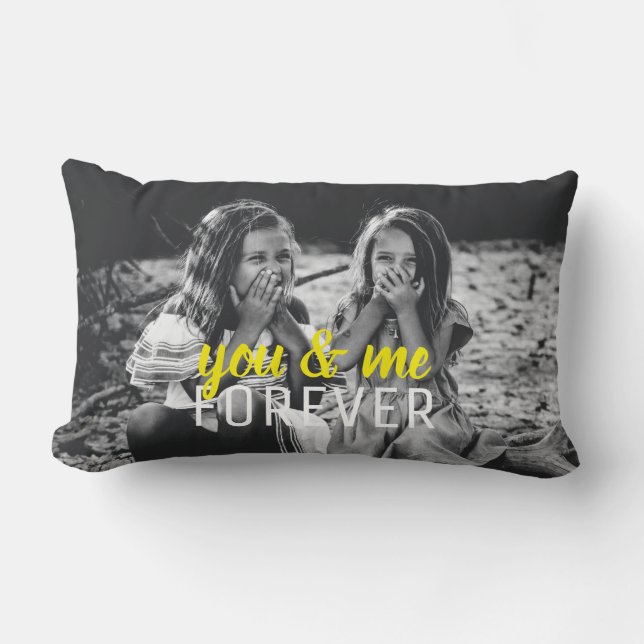 You and Me Best Friends Sisterhood Photo  Lumbar Cushion (Front)