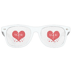 You and me broken heart retro sunglasses