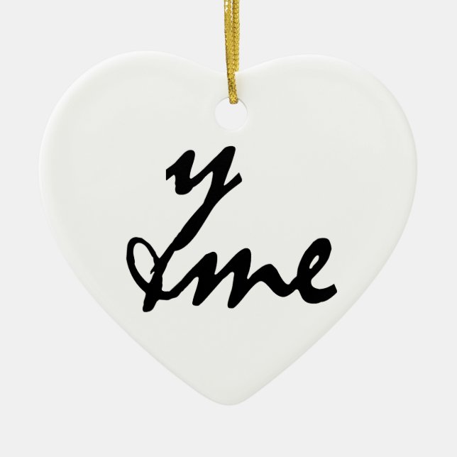 You and me ceramic tree decoration (Front)