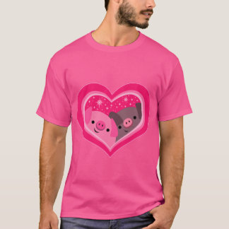 You And Me (Cute Cartoon Pigs) T-Shirt