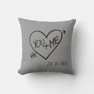 You and Me Heart Cushion