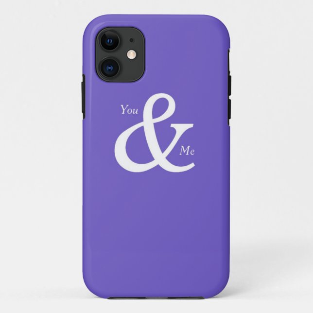 You and Me in Purple Case-Mate iPhone Case (Back)