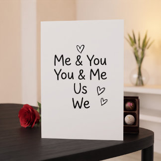 You and Me, is All I Need | Photo Valentine's Day Card