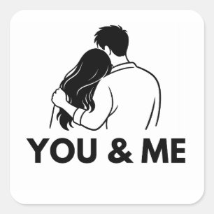 You And Me Minimal Vinyl Sticker
