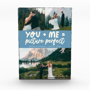 You and Me Picture Perfect Newlywed Denim Blue Photo Block